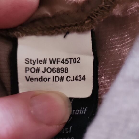 Brown Ruffled Button-Up Shirt Womens XL By Calvin Klein Jeans - Picture 8 of 10